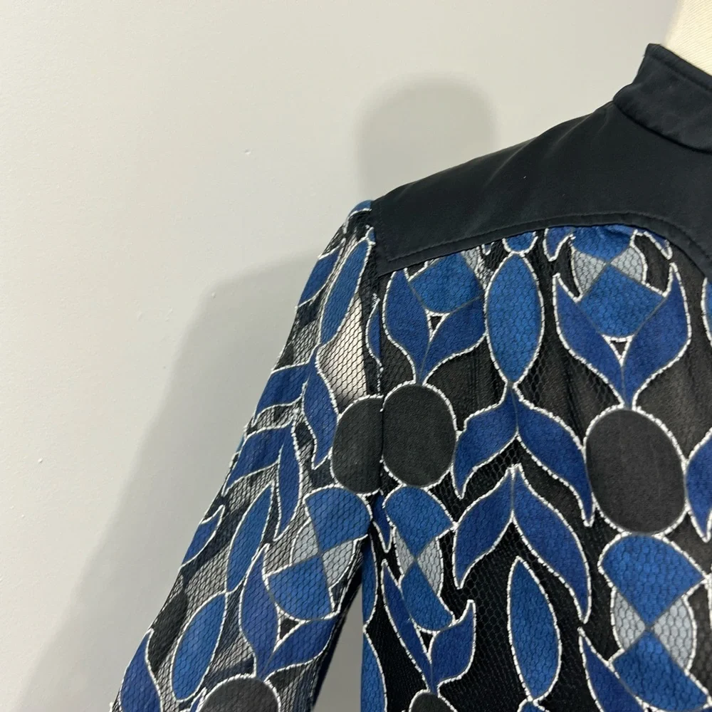 Tory Burch‎ Black/Navy Print Blouse